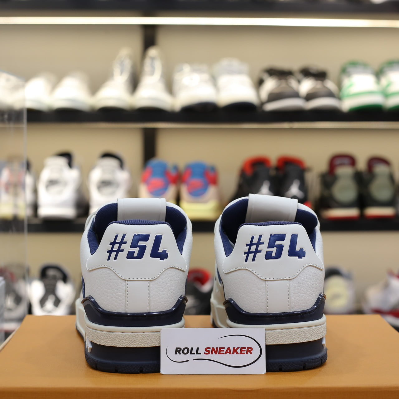 Giày Louis Vuitton Lv Trainer #54 Signature Marine Blue Best Quality