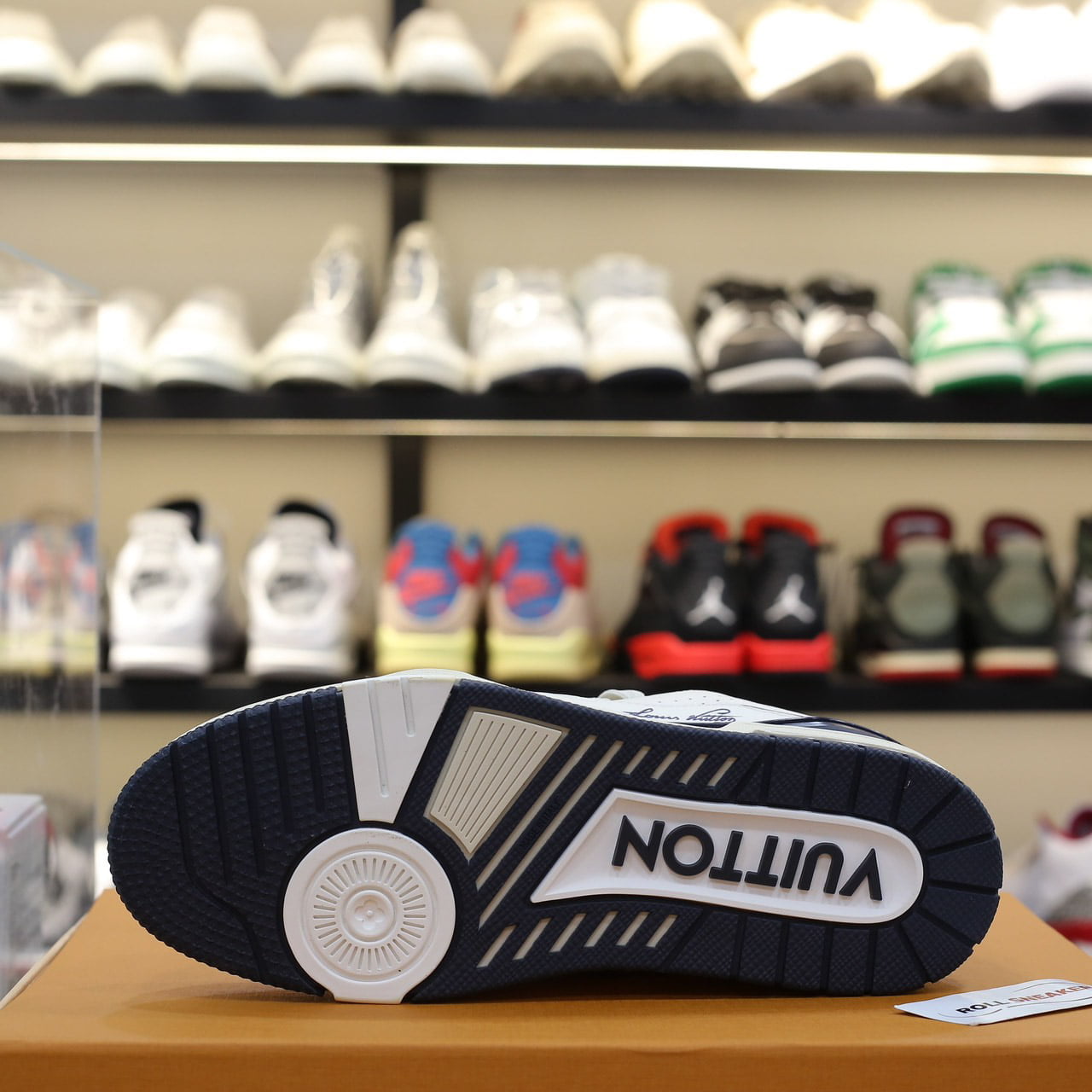 Giày Louis Vuitton Lv Trainer #54 Signature Marine Blue Best Quality