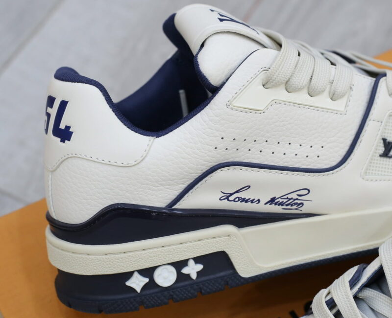 Giày Louis Vuitton Lv Trainer #54 Signature Marine Blue Best Quality