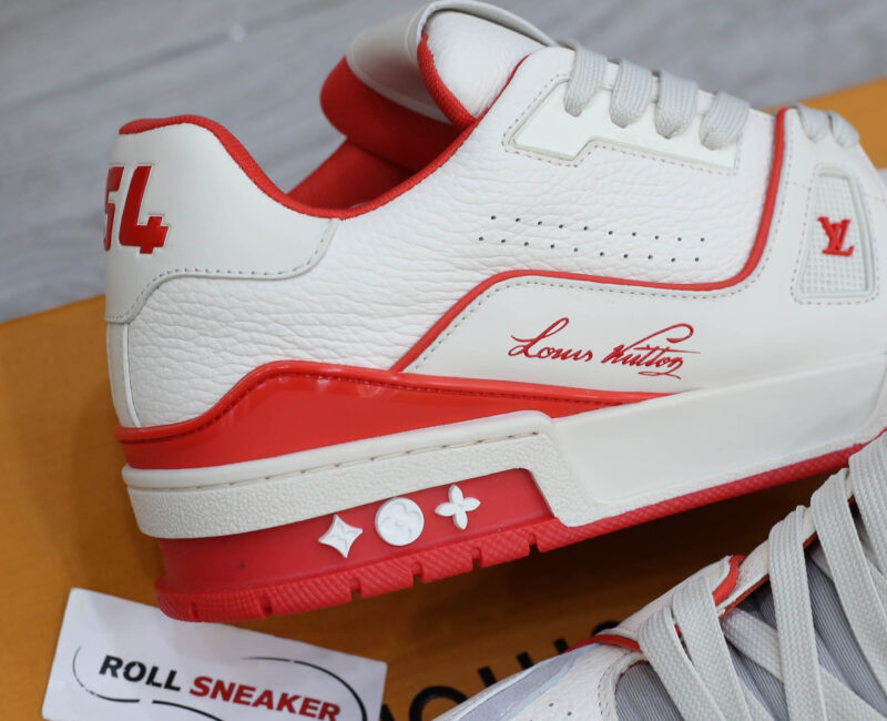 Giày Louis Vuitton Lv Trainer #54 Signature Marine Red Best Quality