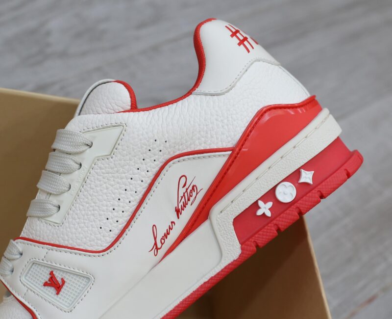 Giày Louis Vuitton Lv Trainer #54 Signature Marine Red Best Quality