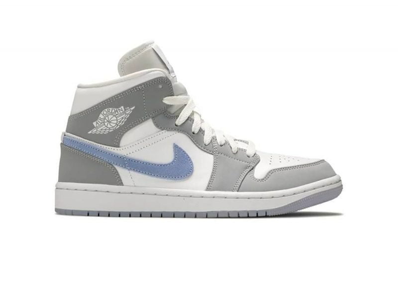 Giày Nike Air Jordan 1 Mid Wolf Grey Aluminum Best Quality
