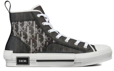 Giày Dior B23 High Top Black họa tiết White Dior Oblique Best Quality