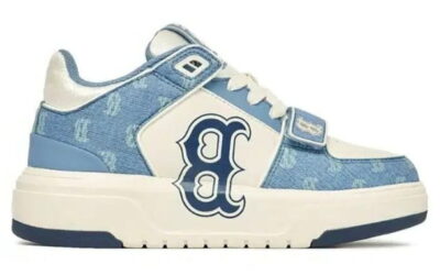 Giày MLB Chunky Liner Mid Denim Boston Red Sox ‘D.Blue’ Auth