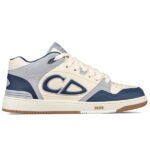 Giày Dior B57 Mid Navy Blue and Cream and Gray Suede Like Auth