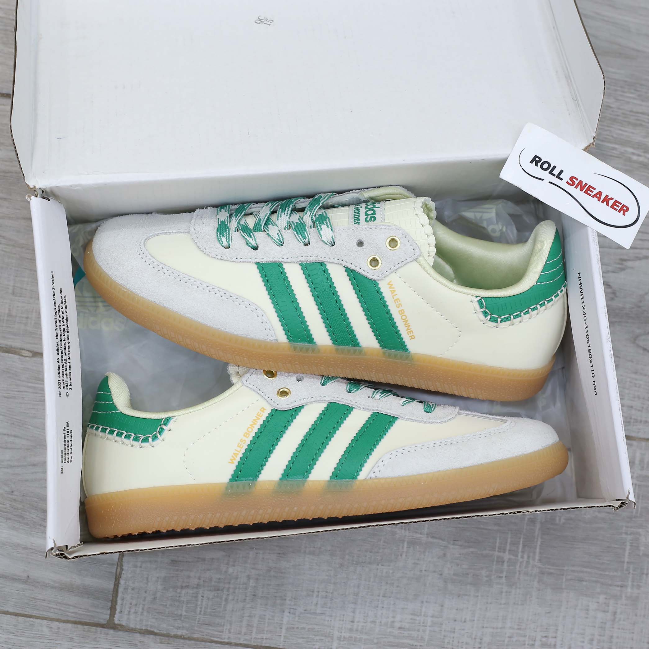 Giày Adidas Samba Wales Bonner Cream Green Men's Best Quality