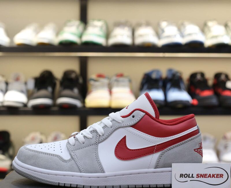 Giày Air Jordan 1 Low SE ‘Light Smoke Grey Gym Red’ Best Quality
