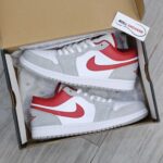 Giày Air Jordan 1 Low SE ‘Light Smoke Grey Gym Red’ Best Quality