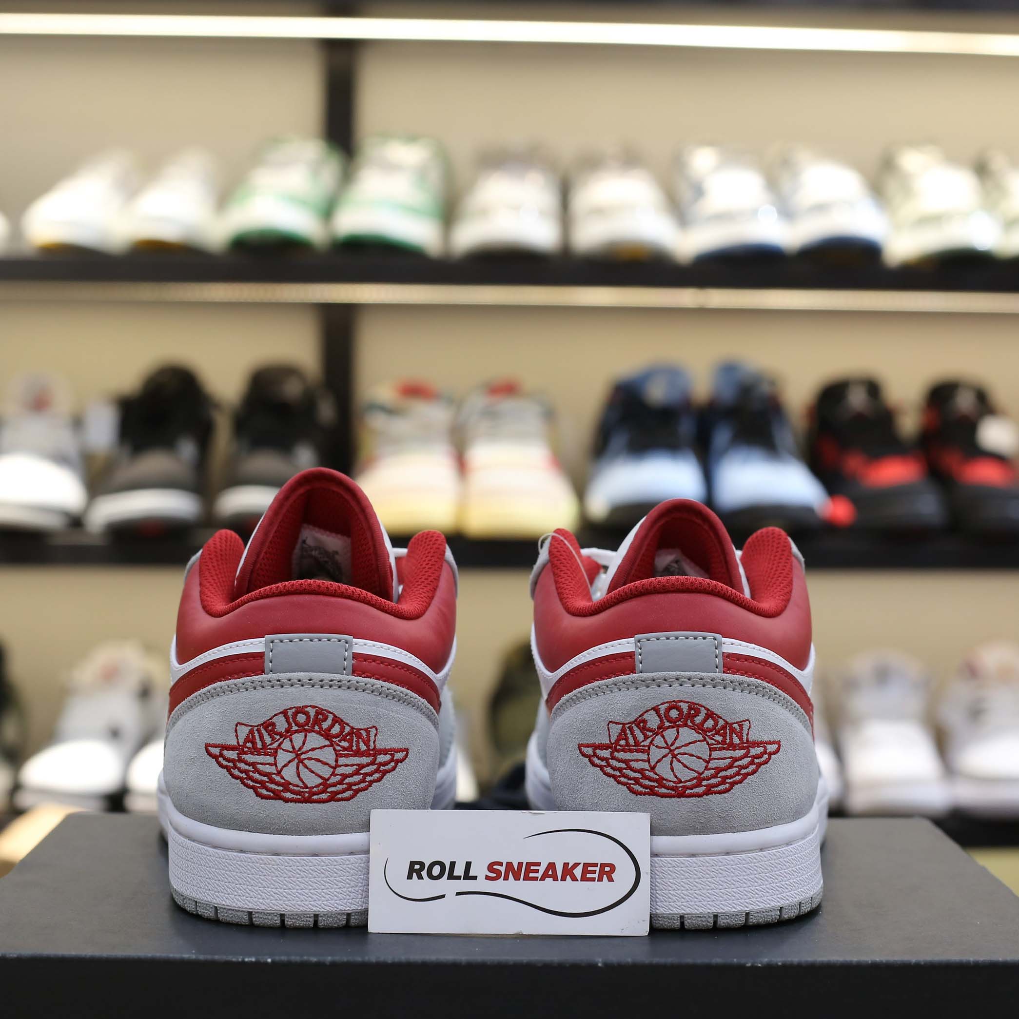 Giày Air Jordan 1 Low SE ‘Light Smoke Grey Gym Red’ Best Quality