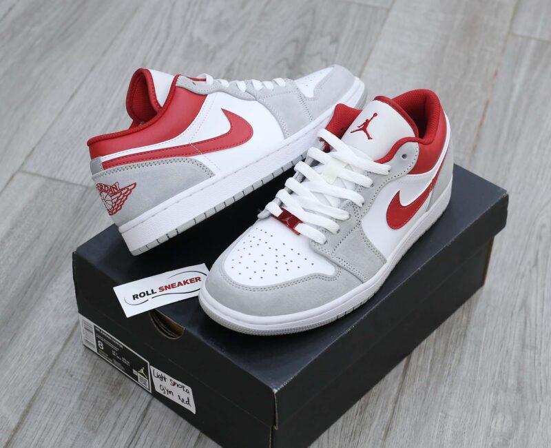 Giày Air Jordan 1 Low SE ‘Light Smoke Grey Gym Red’ Best Quality