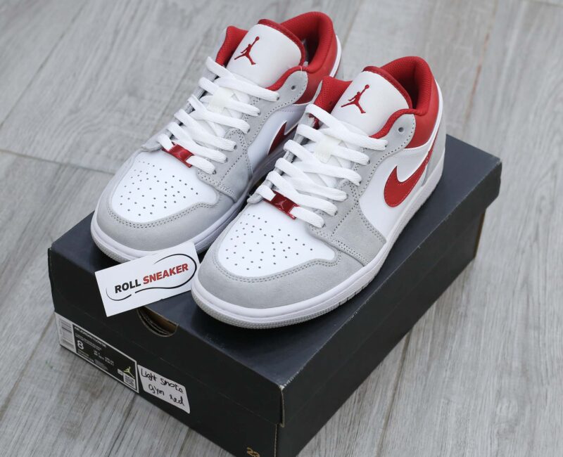 Giày Air Jordan 1 Low SE ‘Light Smoke Grey Gym Red’ Best Quality