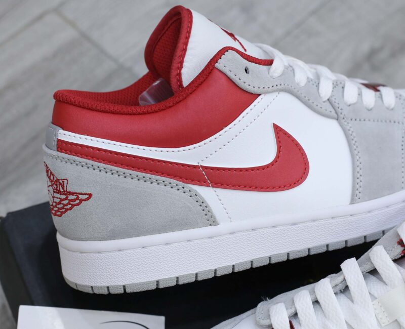 Giày Air Jordan 1 Low SE ‘Light Smoke Grey Gym Red’ Best Quality