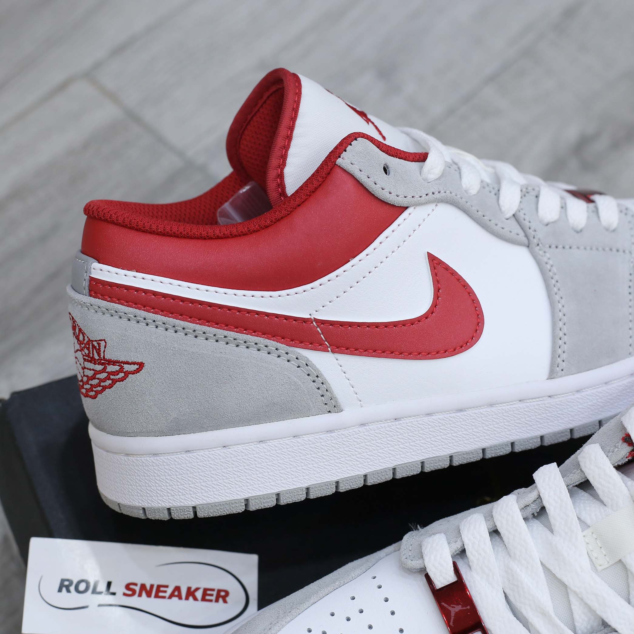 Giày Air Jordan 1 Low SE ‘Light Smoke Grey Gym Red’ Best Quality