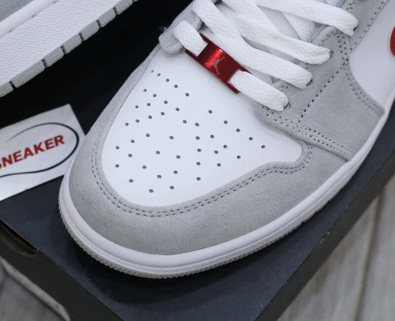 Giày Air Jordan 1 Low SE ‘Light Smoke Grey Gym Red’ Best Quality