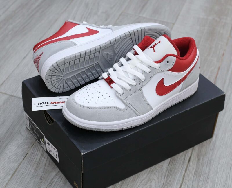 Giày Air Jordan 1 Low SE ‘Light Smoke Grey Gym Red’ Best Quality