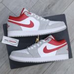 Giày Air Jordan 1 Low SE ‘Light Smoke Grey Gym Red’ Best Quality