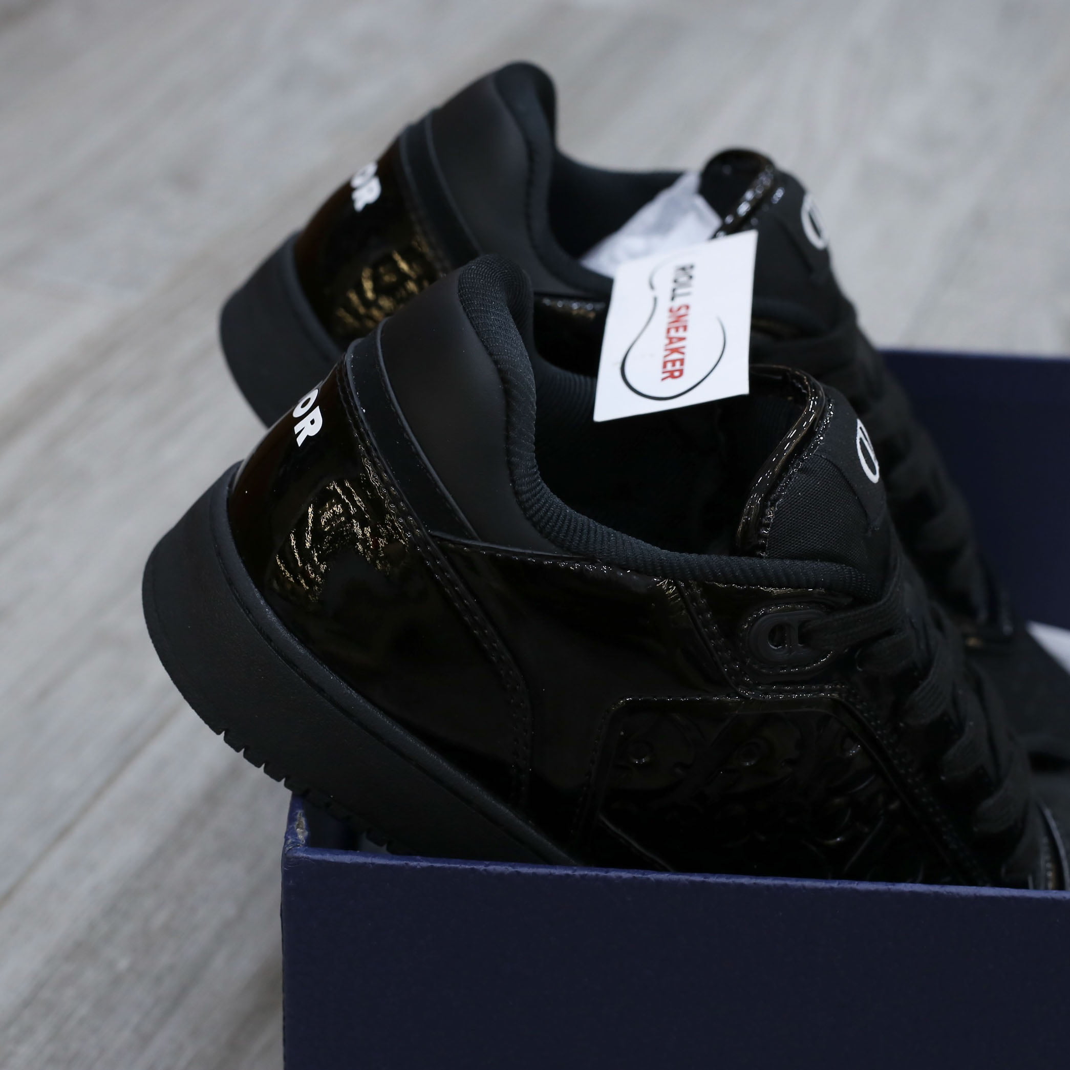 Giày Dior B27 Black Patent Calfskin Dior Oblique Gravity Leather Best Quality