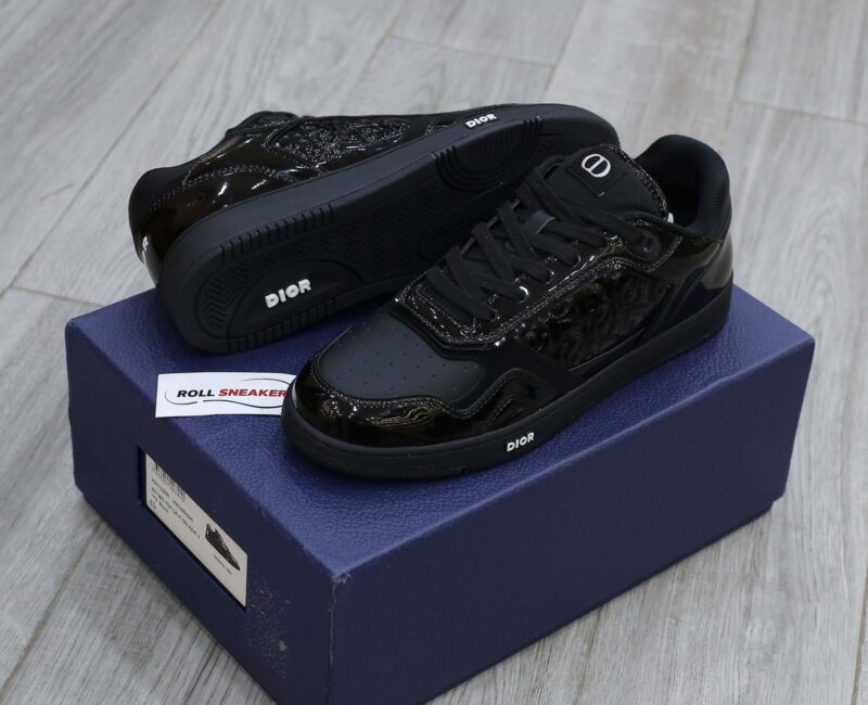 Giày Dior B27 Black Patent Calfskin Dior Oblique Gravity Leather Best Quality