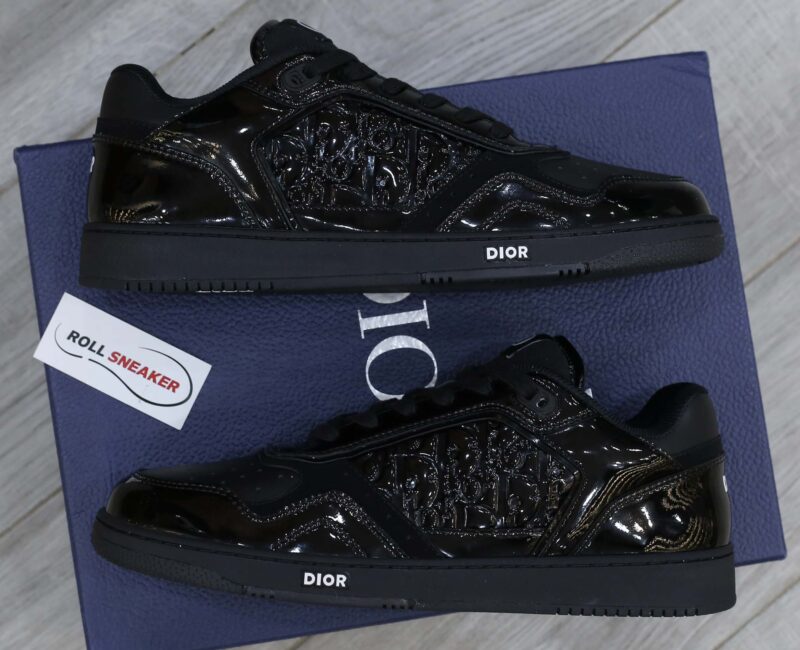 Giày Dior B27 Black Patent Calfskin Dior Oblique Gravity Leather Best Quality