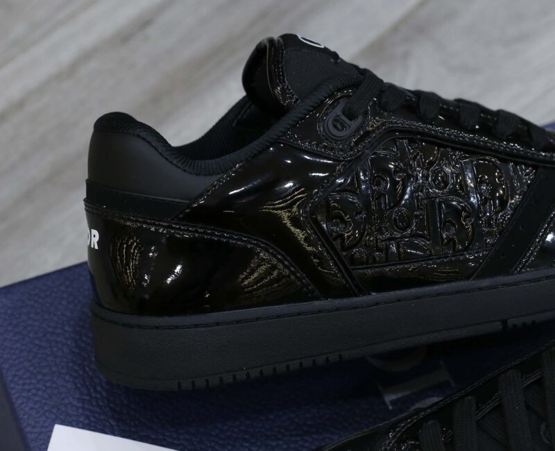 Giày Dior B27 Black Patent Calfskin Dior Oblique Gravity Leather Best Quality