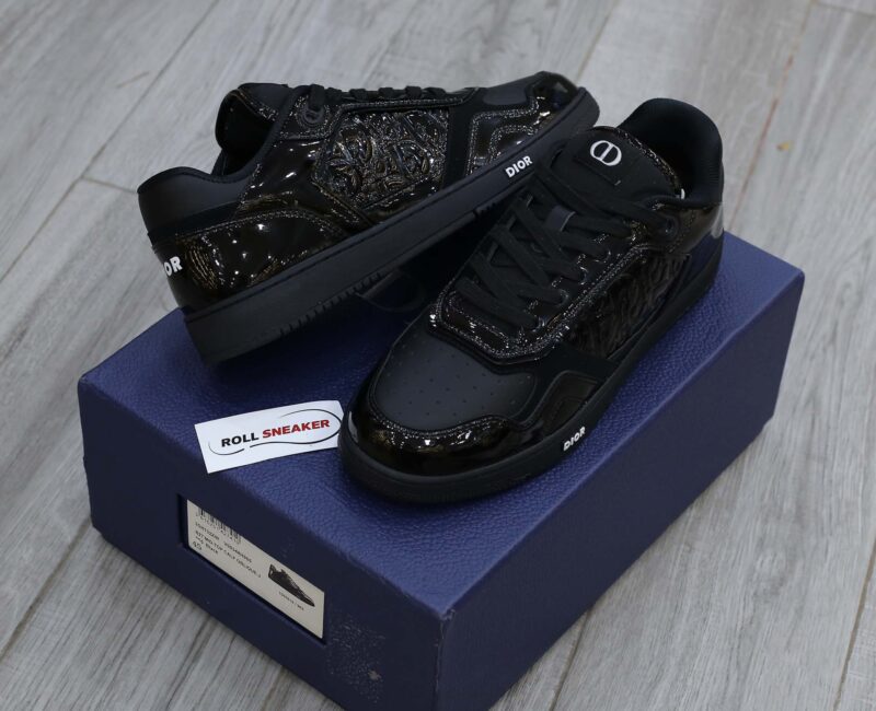Giày Dior B27 Black Patent Calfskin Dior Oblique Gravity Leather Best Quality