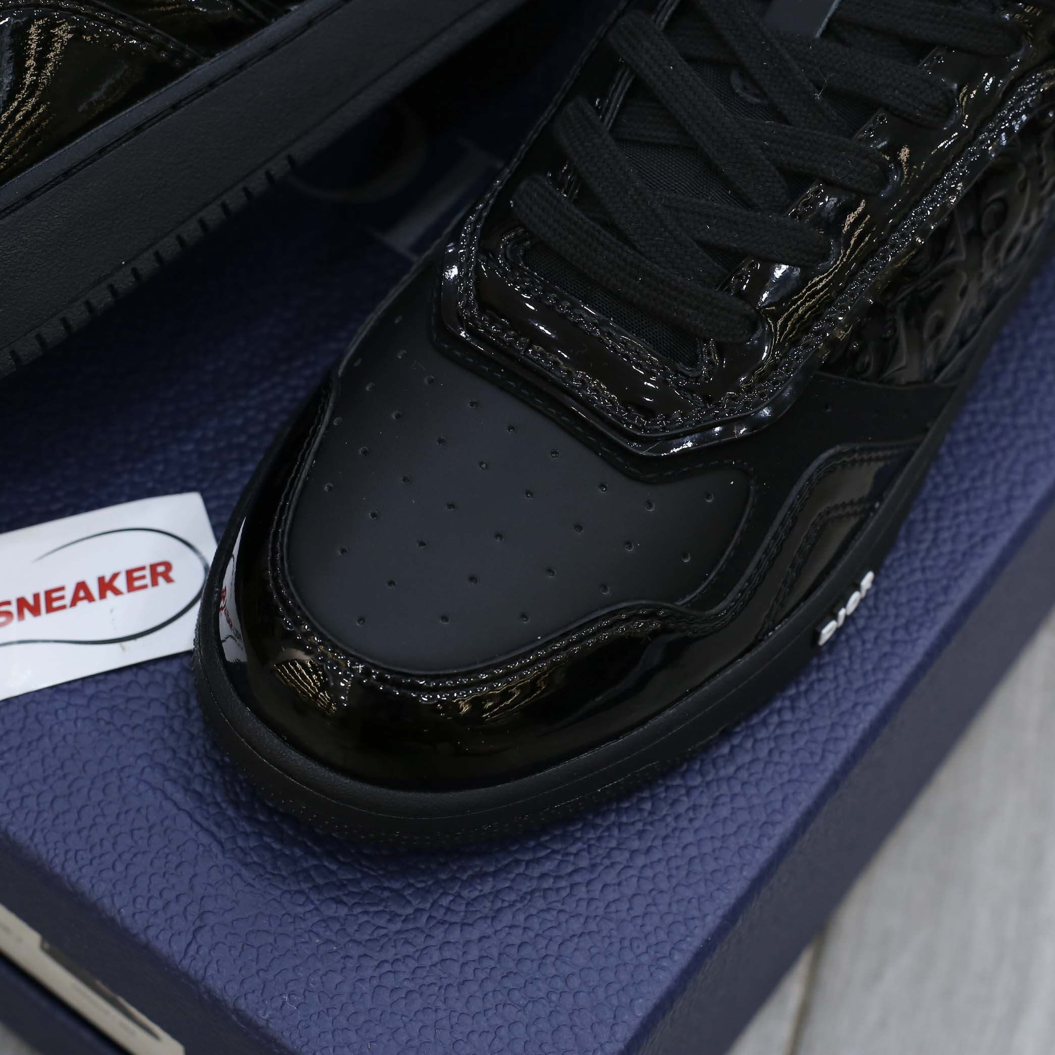 Giày Dior B27 Black Patent Calfskin Dior Oblique Gravity Leather Best Quality