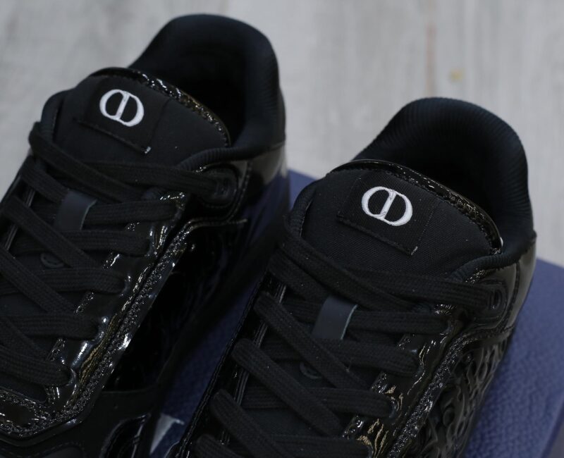 Giày Dior B27 Black Patent Calfskin Dior Oblique Gravity Leather Best Quality
