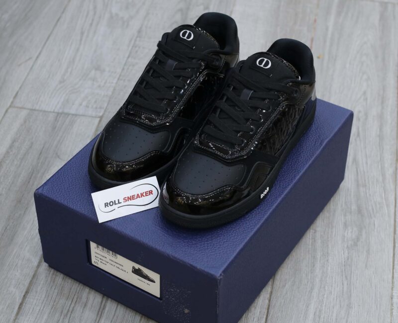 Giày Dior B27 Black Patent Calfskin Dior Oblique Gravity Leather Best Quality