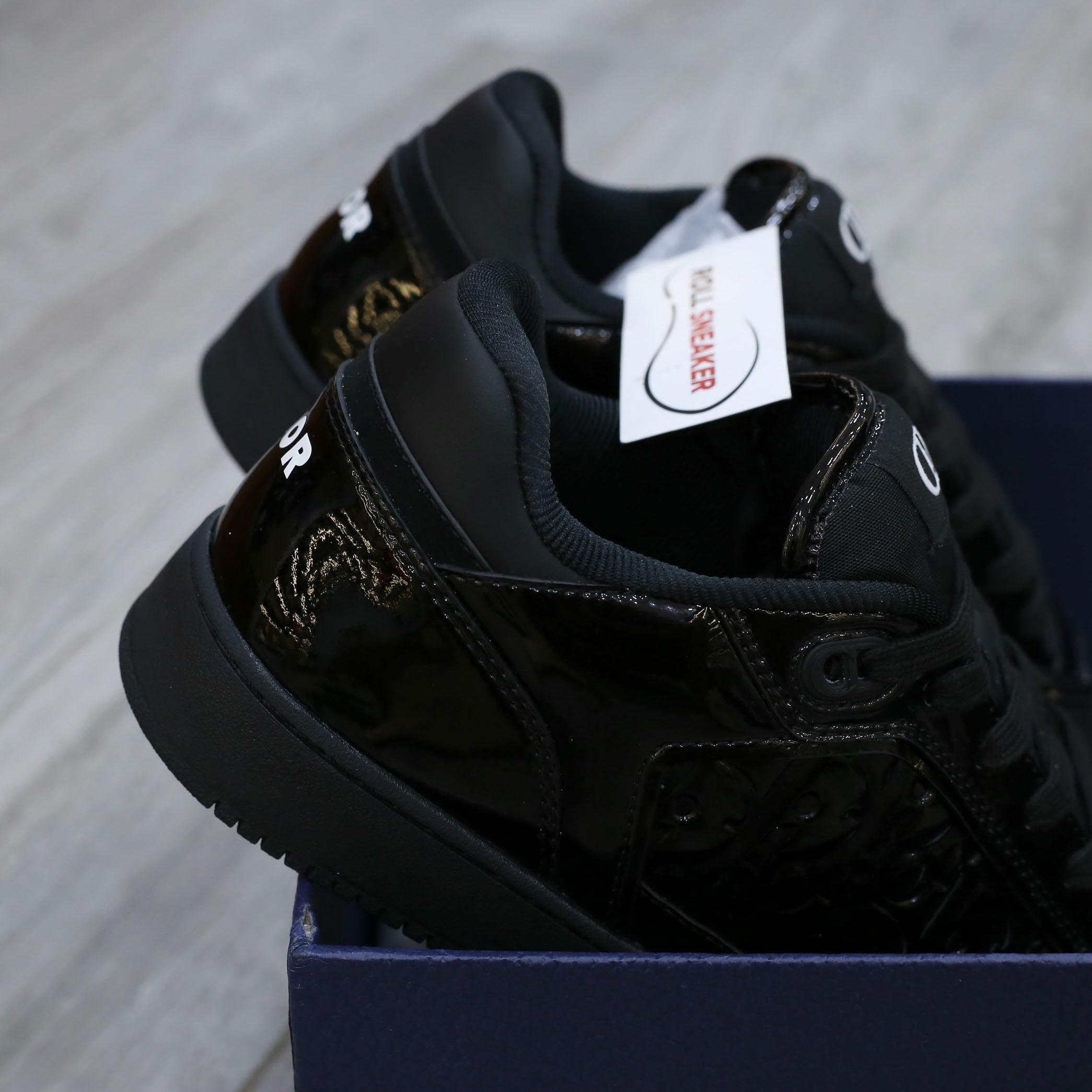 Giày Dior B27 Black Patent Calfskin Dior Oblique Gravity Leather Best Quality