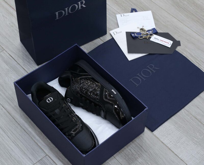 Giày Dior B27 Black Patent Calfskin Dior Oblique Gravity Leather Best Quality