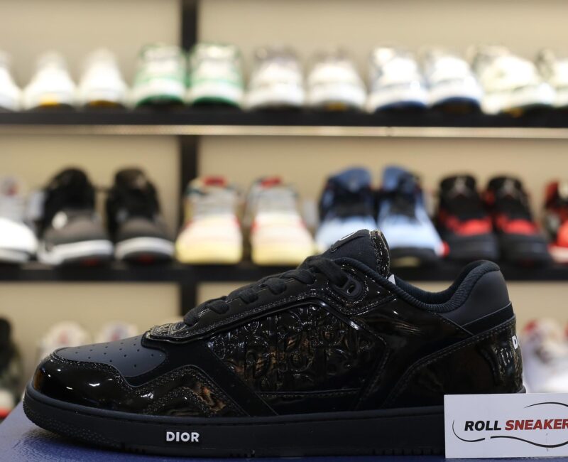 Giày Dior B27 Black Patent Calfskin Dior Oblique Gravity Leather Best Quality