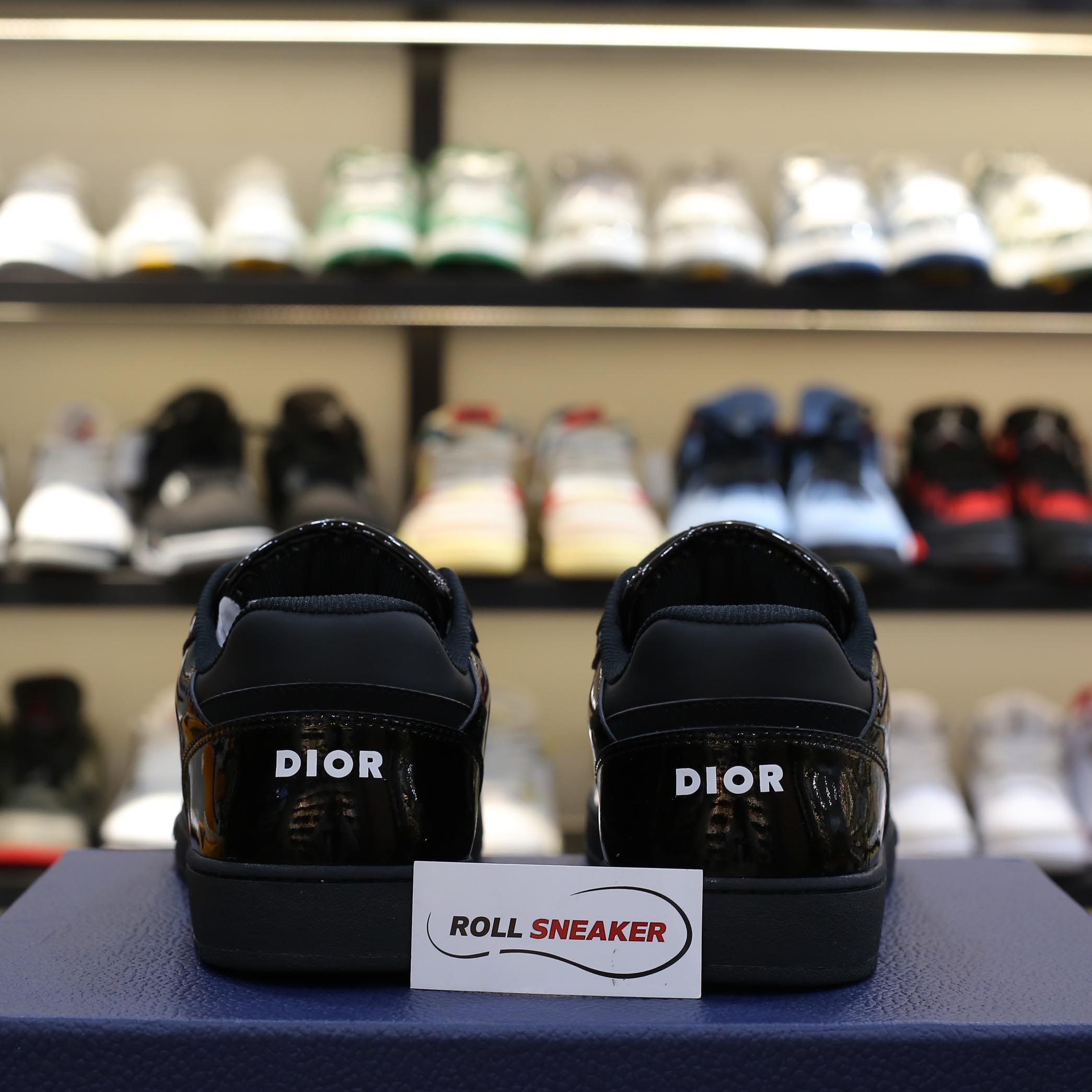 Giày Dior B27 Black Patent Calfskin Dior Oblique Gravity Leather Best Quality