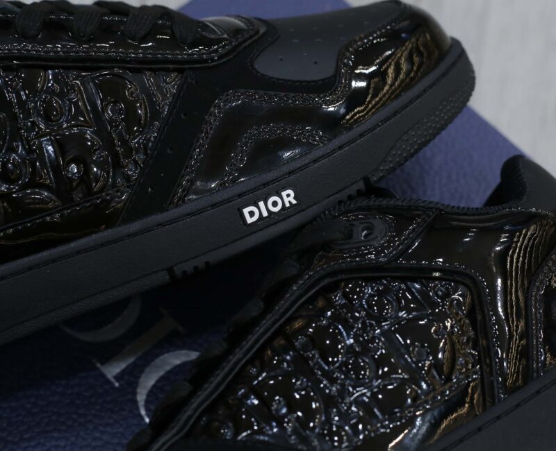 Giày Dior B27 Black Patent Calfskin Dior Oblique Gravity Leather Best Quality