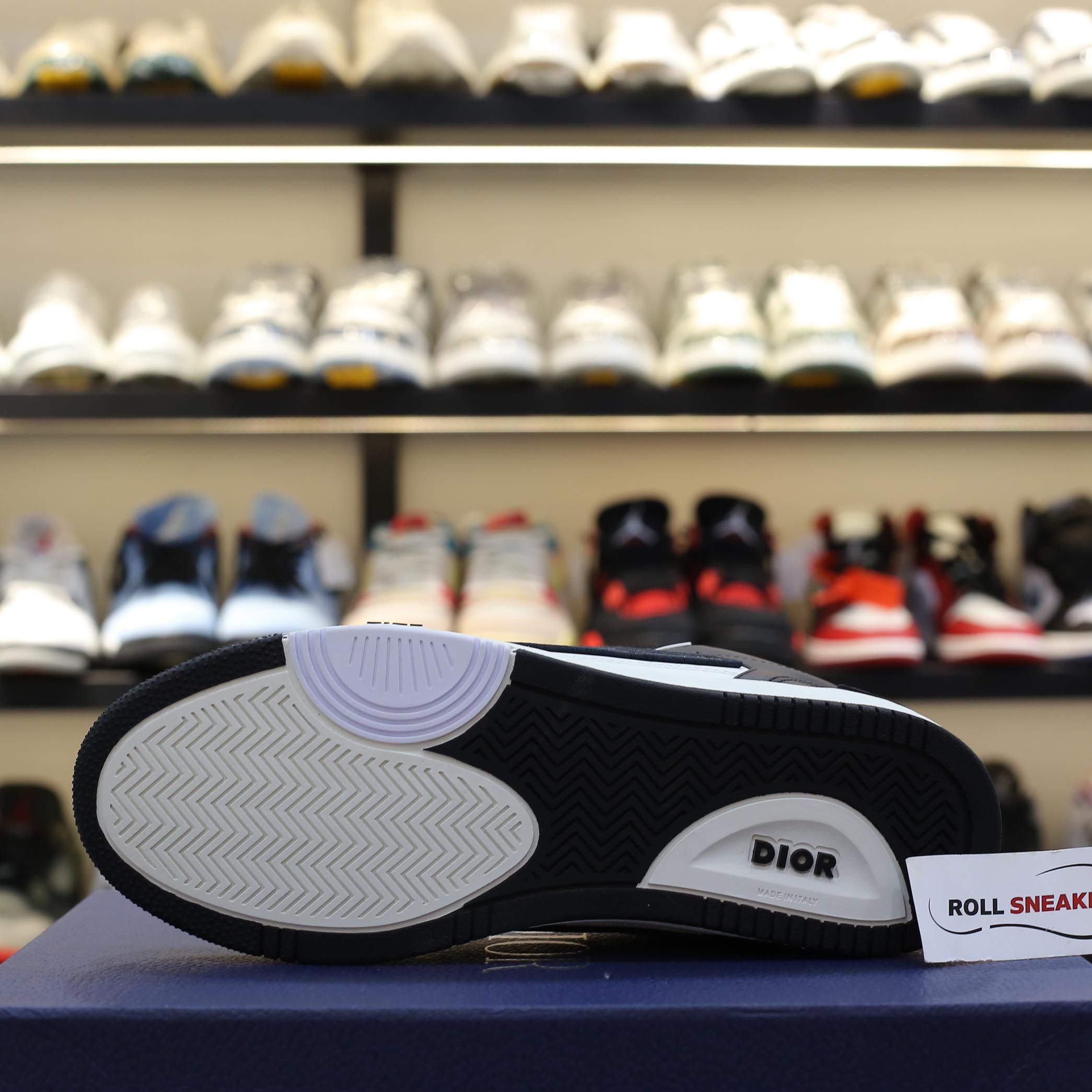 Giày Dior B57 Mid Black and White Dior Oblique Jacquard Like Auth