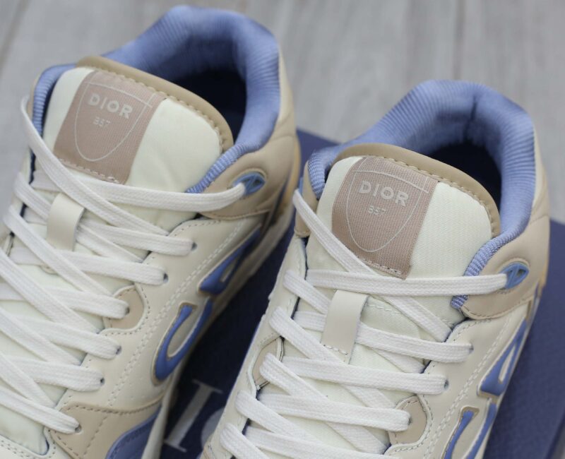 Giày Dior B57 Mid Blue Cream and Beige Suede Like Auth