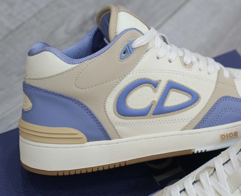 Giày Dior B57 Mid Blue Cream and Beige Suede Like Auth