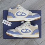 Giày Dior B57 Mid Blue Cream and Beige Suede Like Auth