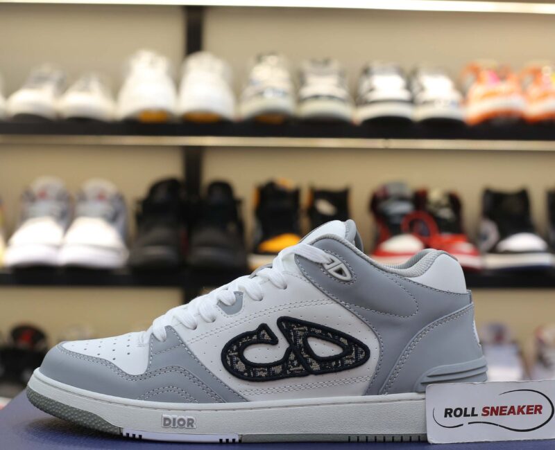 Giày Dior B57 Mid Gray White Dior Oblique Jacquard Like Auth