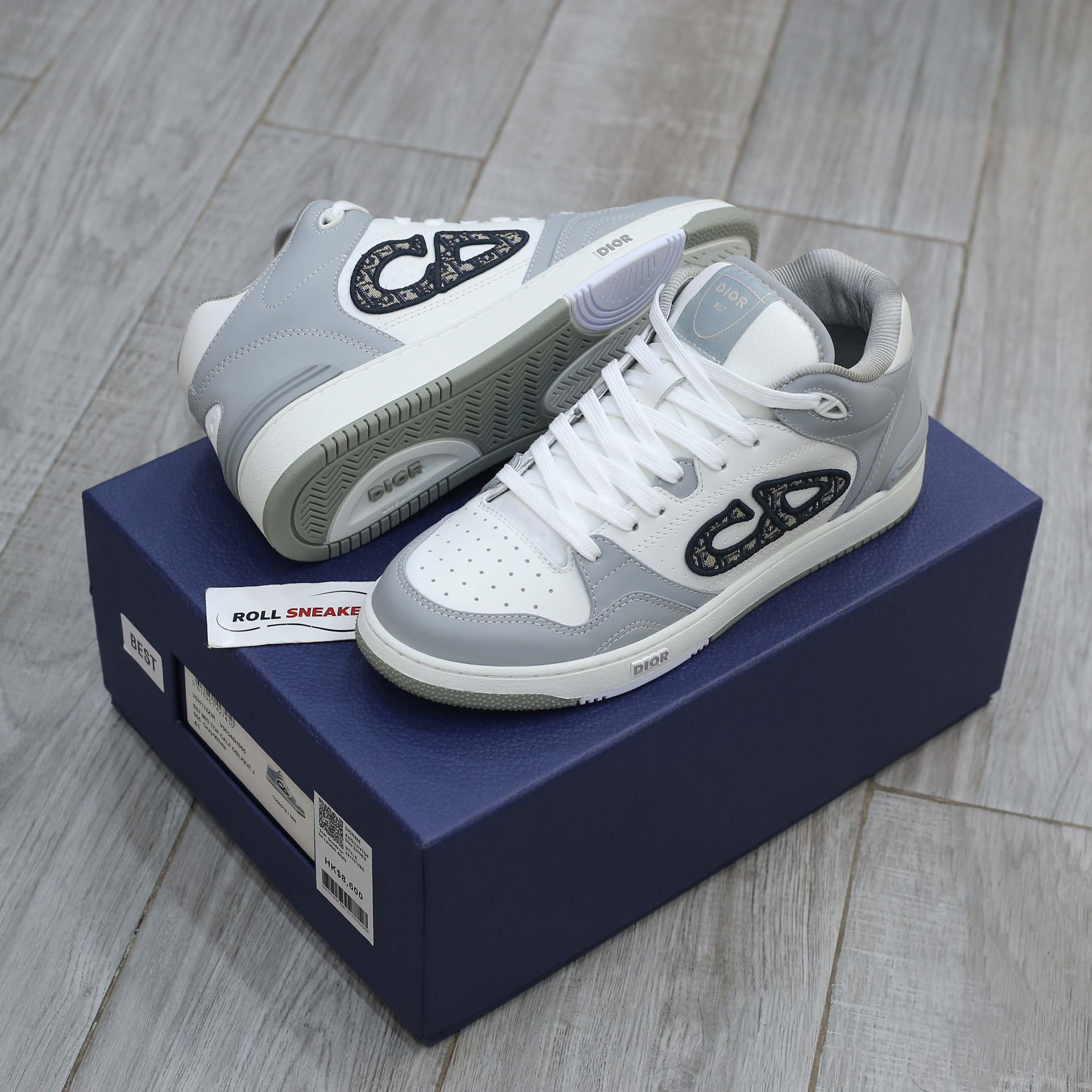 Giày Dior B57 Mid Gray White Dior Oblique Jacquard Like Auth