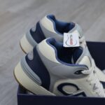 Giày Dior B57 Mid Navy Blue and Cream and Gray Suede Best Quality