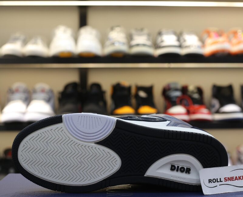 Giày Dior B57 Mid Navy Blue White Dior Oblique Jacquard Like Auth