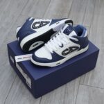 Giày Dior B57 Mid Navy Blue White Dior Oblique Jacquard Like Auth