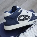 Giày Dior B57 Mid Navy Blue White Dior Oblique Jacquard Like Auth