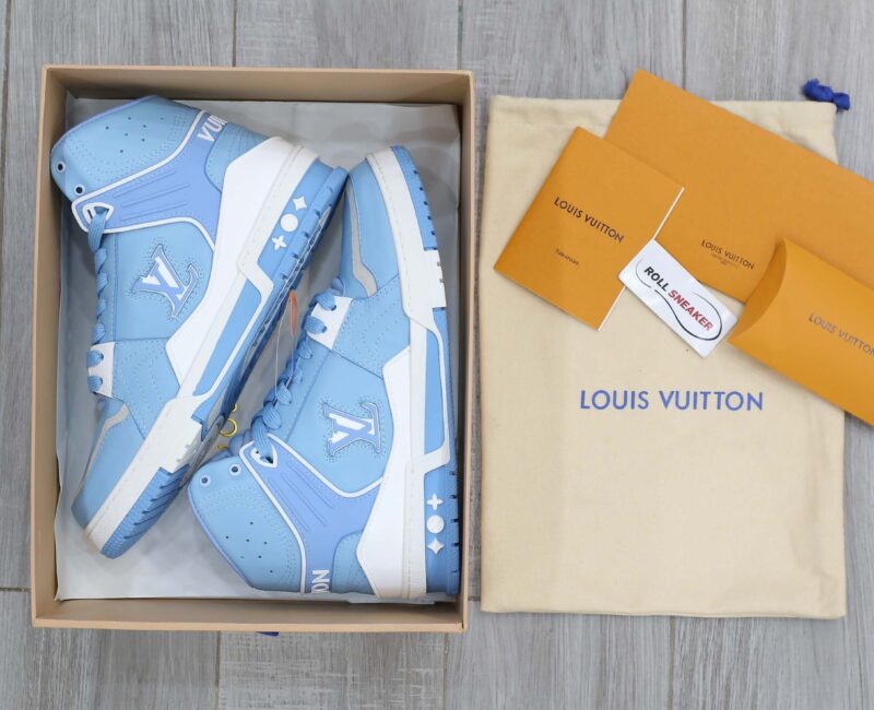 Giày Louis Vuitton Trainer Sneaker Boot Blue