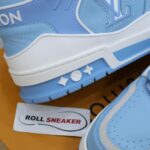 Giày Louis Vuitton Trainer Sneaker Boot Blue