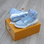Giày Louis Vuitton Trainer Sneaker Boot Blue