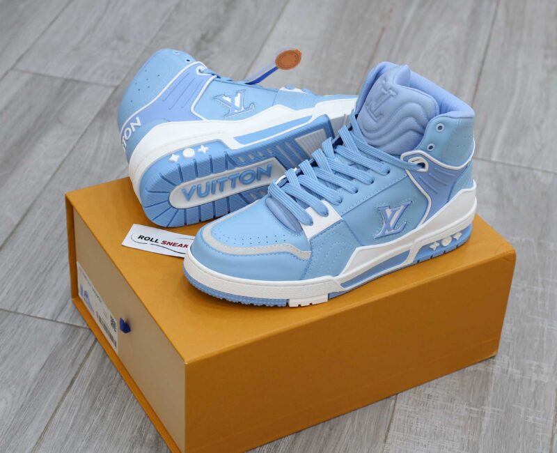 Giày Louis Vuitton Trainer Sneaker Boot Blue