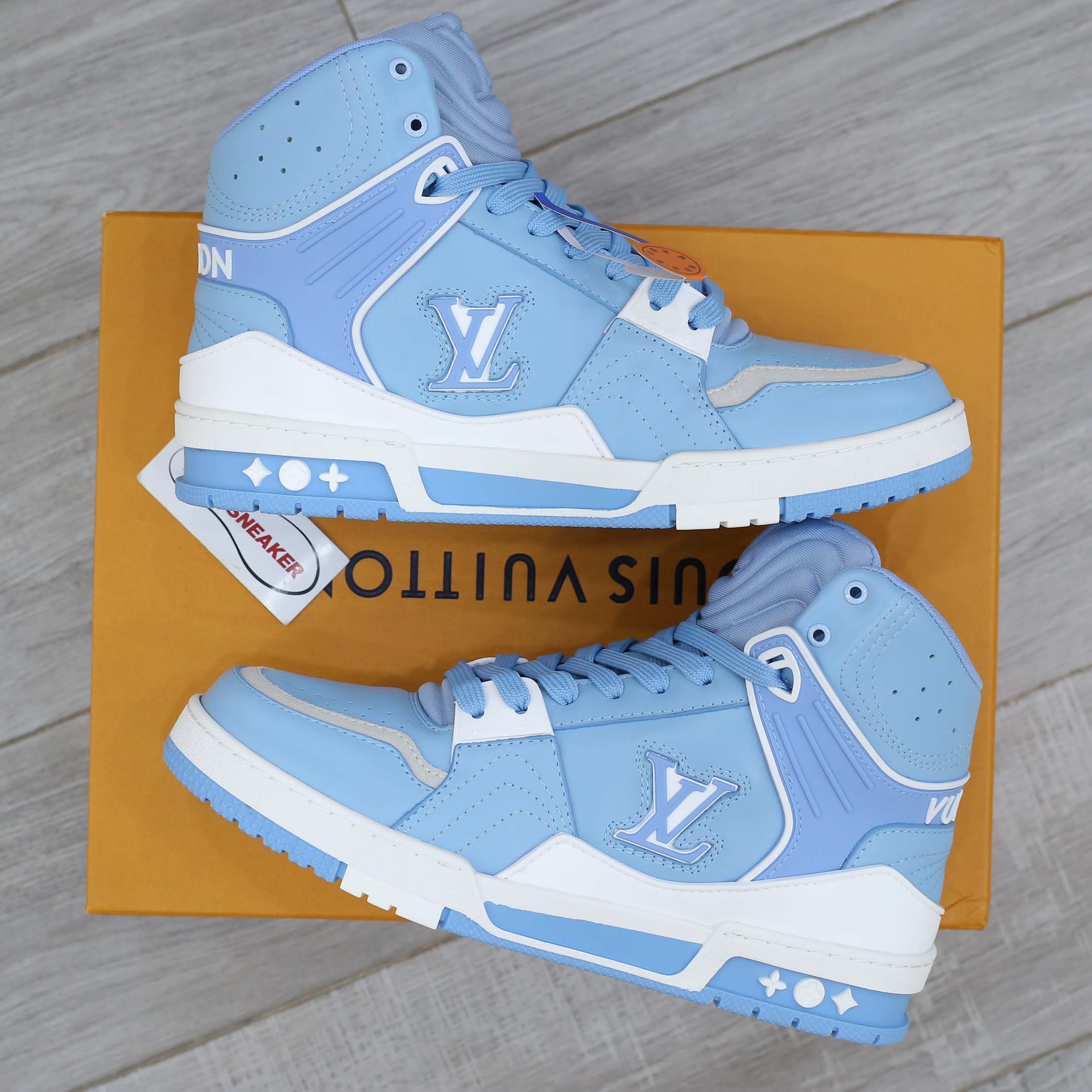 Giày Louis Vuitton Trainer Sneaker Boot Blue