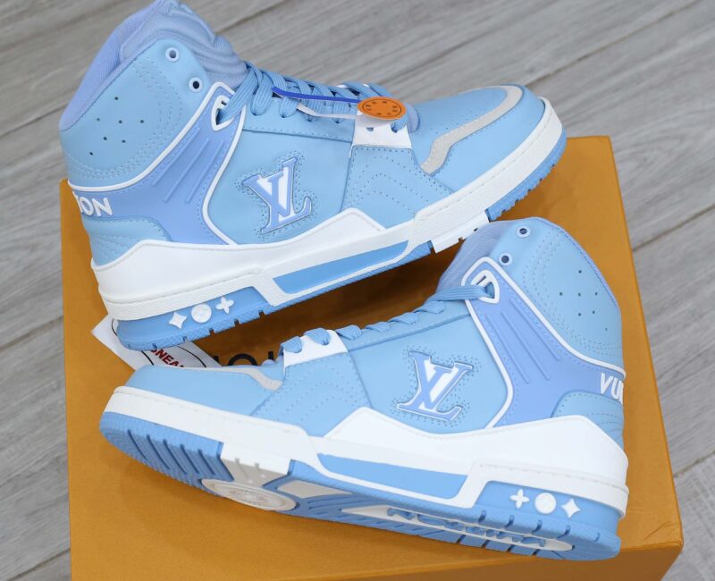 Giày Louis Vuitton Trainer Sneaker Boot Blue