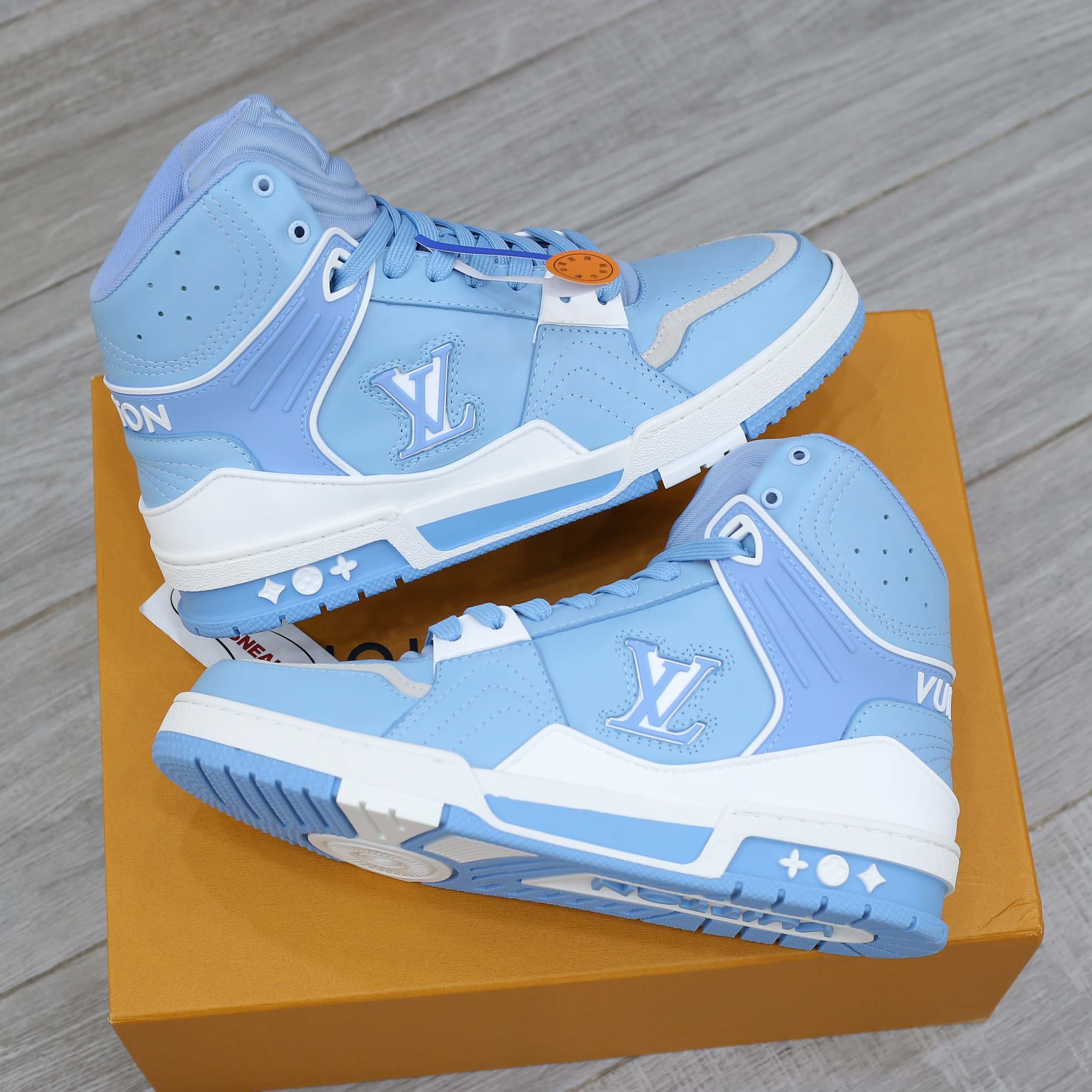 Giày Louis Vuitton Trainer Sneaker Boot Blue